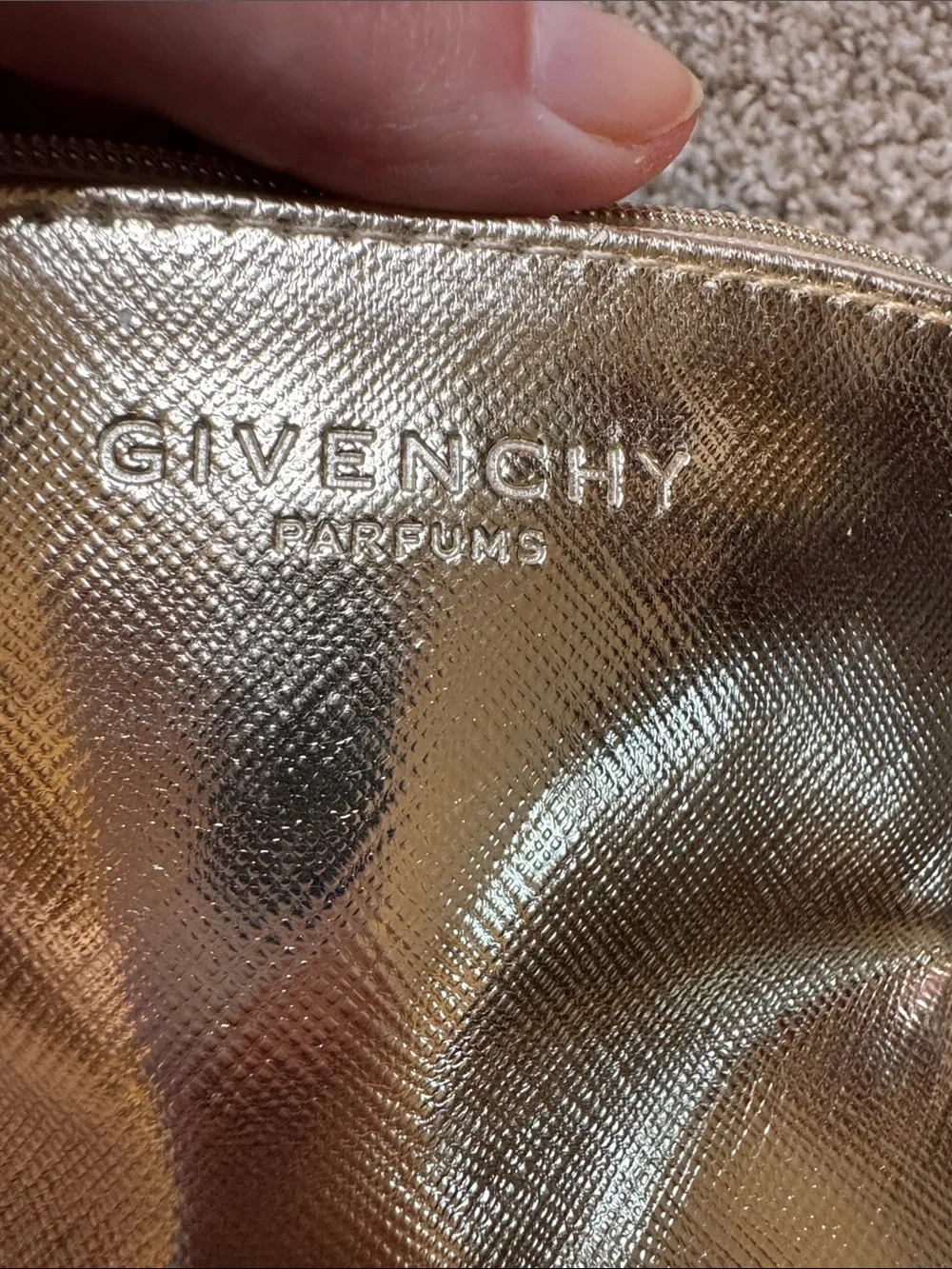 Givenchy Metallic Gold Cosmetic Pouch